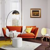 Italian painting depicting city district