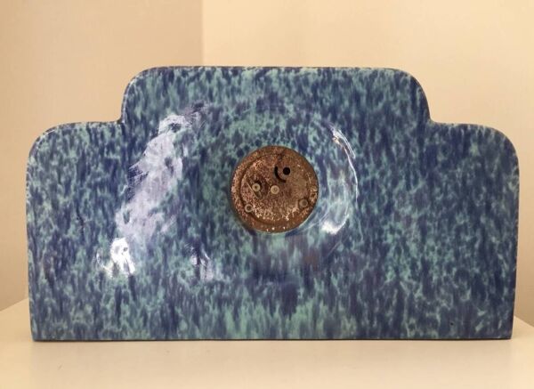 Garniture de cheminée bleue Odyv 1940 Art Déco