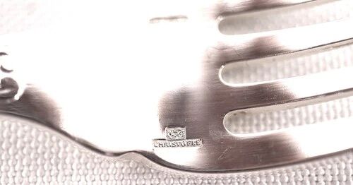 Christofle Vendôme 12 fish cutlery sets, 24 pieces, silver-plated metal, in excellent condition.