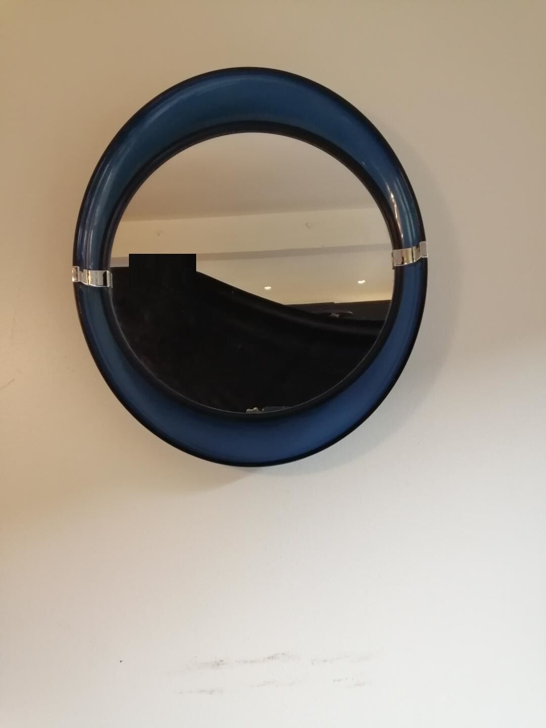 Vintage mirror typical 70s oval