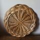 Round top wicker centerpiece vintage basketry to put on or on the wall