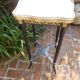 Napoleon III side table with marble top and openwork gallery.