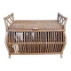Storage box, vintage rattan bench, 80 cm