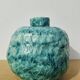 Turquoise round vase 1970 signed