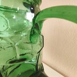 Vases à anse en verre vert émeraude