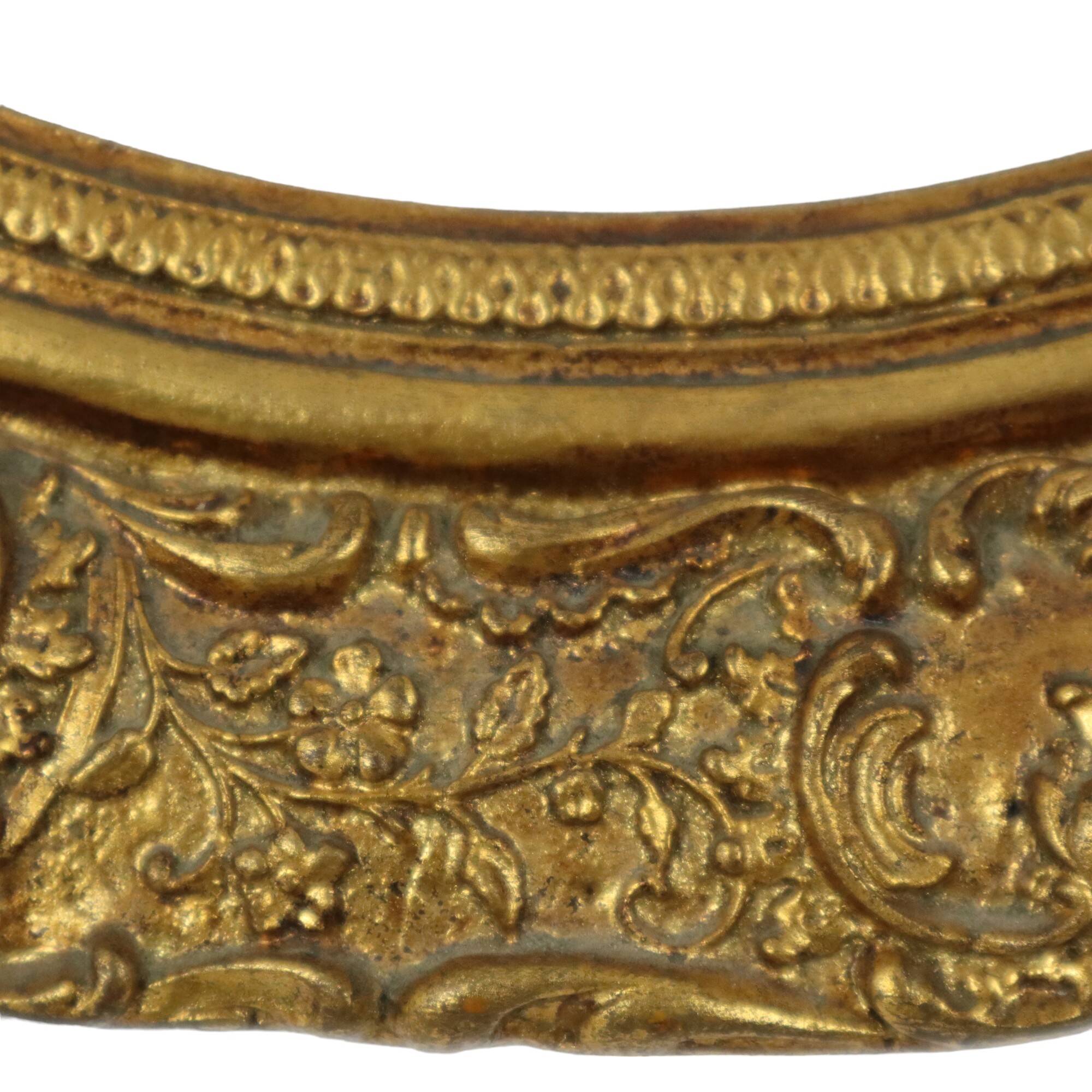 Oval Gold Baroque Frame Classic Rococo Plaster France 58x51cm