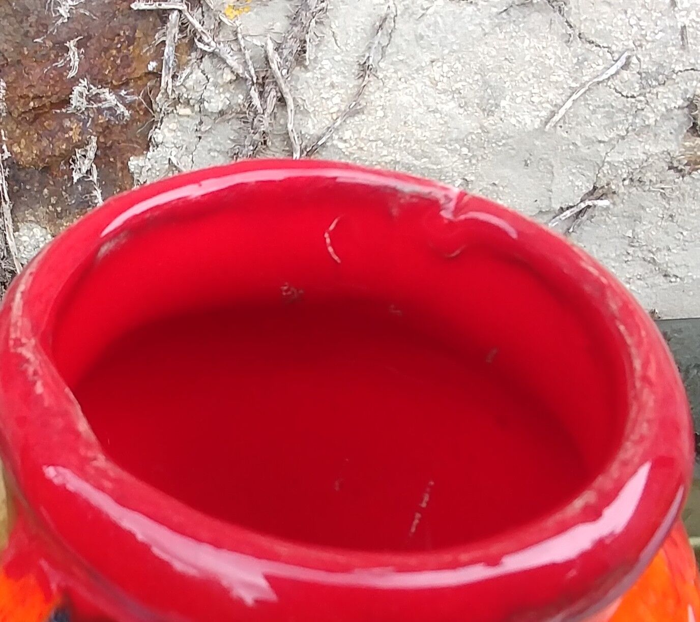 Glazed ceramic vase vintage 60s ceramics of gévaudan