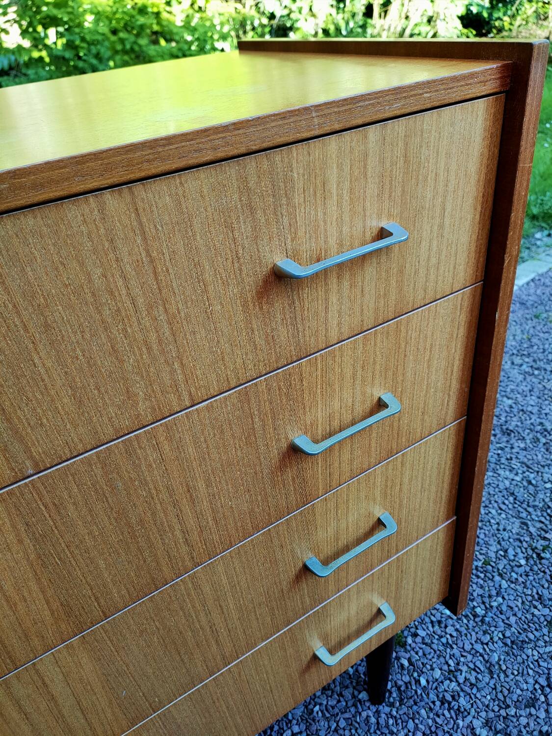 Vintage 4-drawer Scandinavian-style chest of drawers