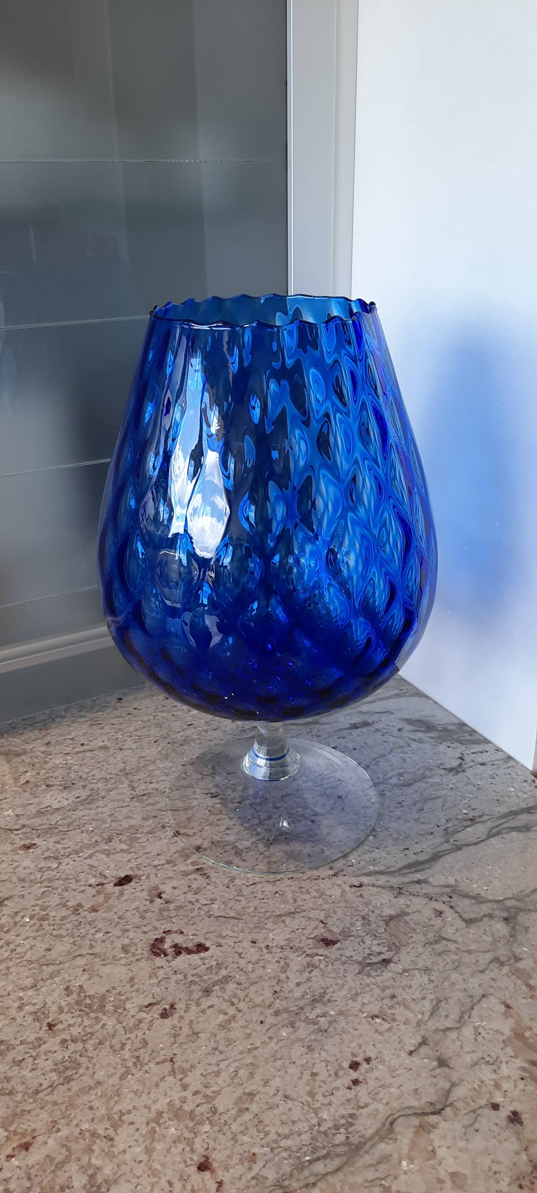 Vintage empoli crystal vase cup