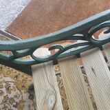 Cast iron and wood bench