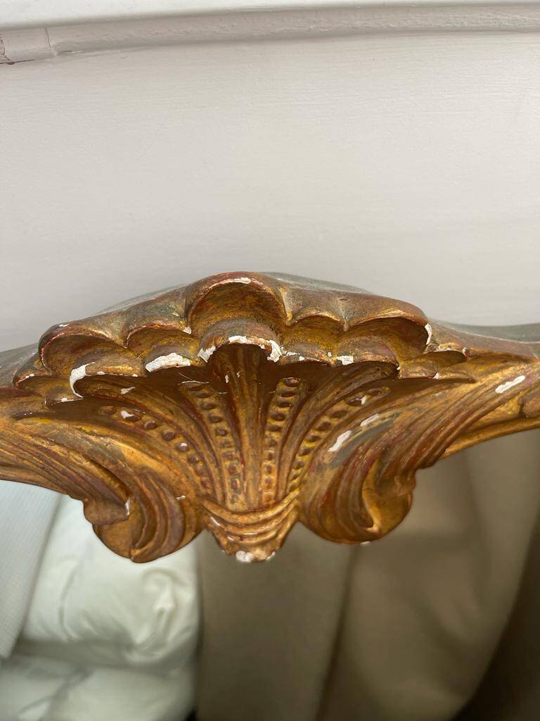 Antique gilded old mirror