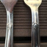 Set of 12 spoons 12 forks metal silver stuff bourdelle poicon bb shell