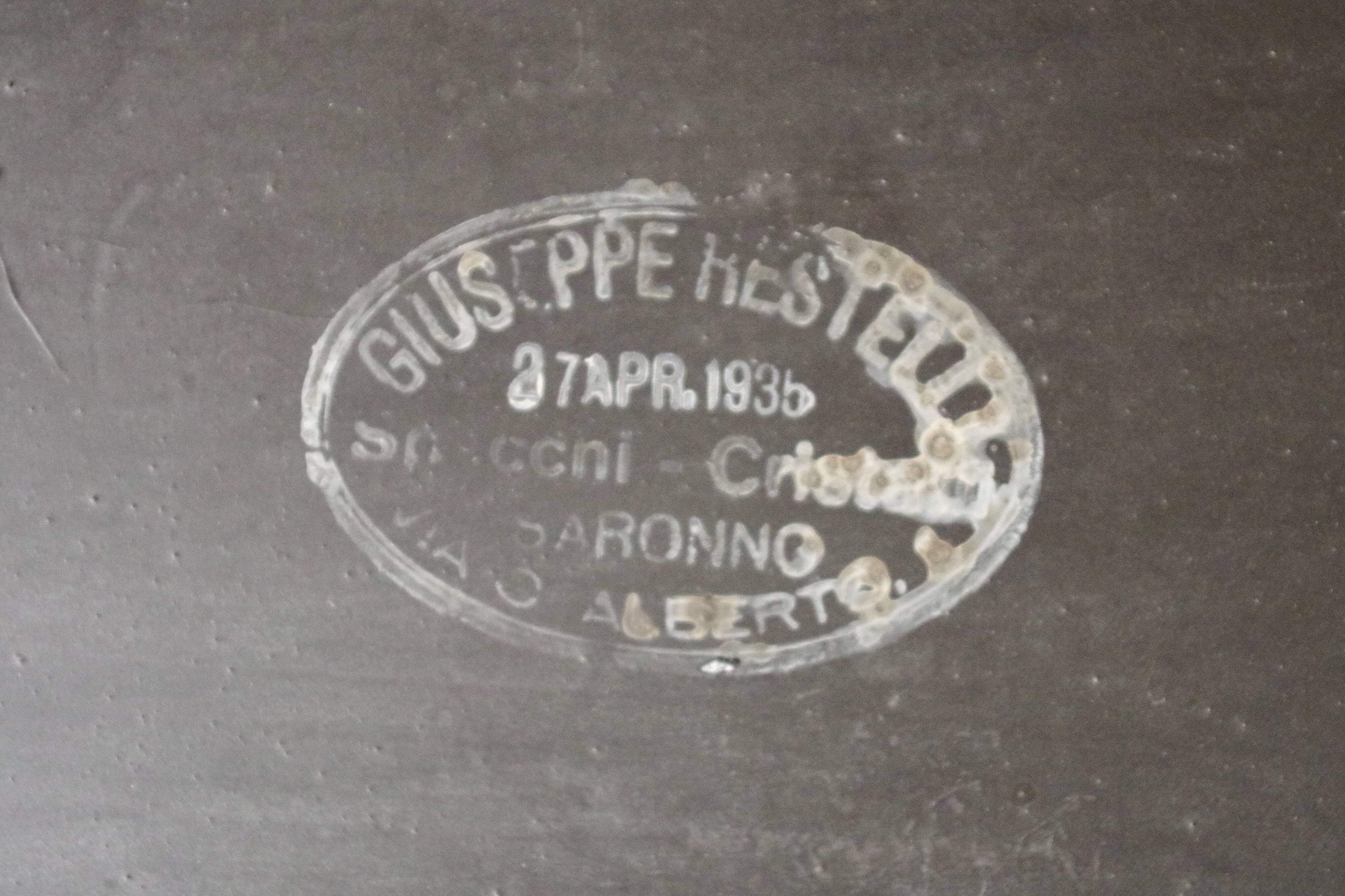 Mirror frame in white painted wood, Giuseppe Restelli Cristani, 1970s, , 119x60 cm