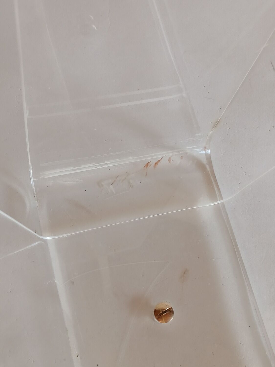 Acrylic magazine rack by David Lange