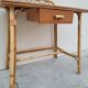 1950 vintage rattan dressing table with sun mirror