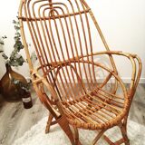 Shell vintage rattan chair