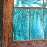 Old green ceramic coffee table from Cazaux