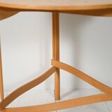 Scandinavian round birch coffee table by Karl Andersson & Söner