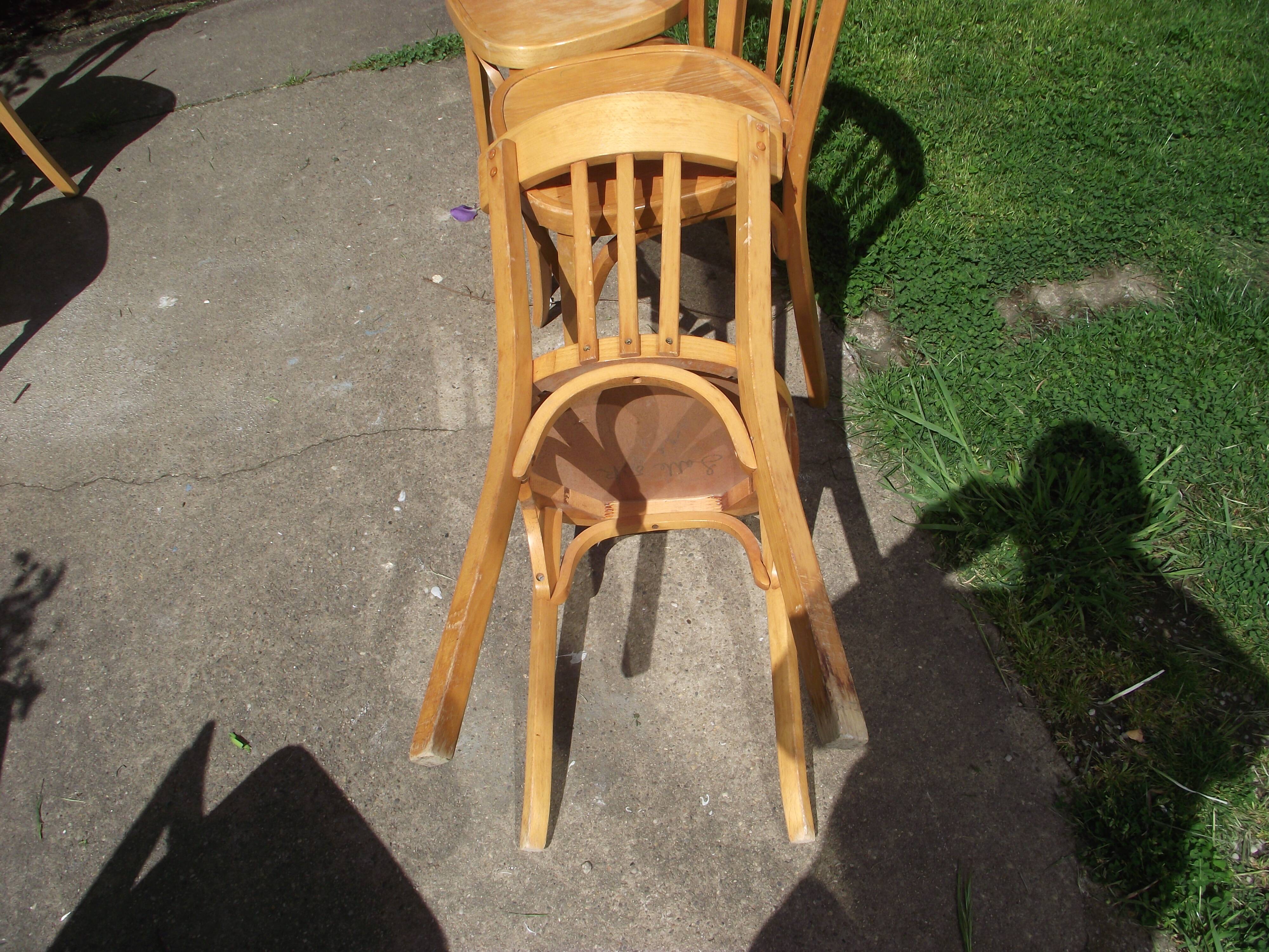 3 Bauman bistro chairs