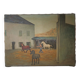 Oil on canvas, horse training, signed, circa 1950