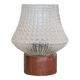 Lampe de table Philips vintage en bois et verre