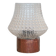 Lampe de table Philips vintage en bois et verre