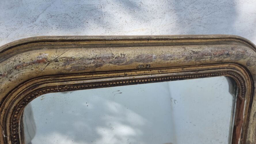 Miroir doré sculpté en bois 47x61cm