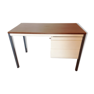 Typing desk in metal and wood 60/70s