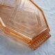 Lot de 3 plateaux en verre orange