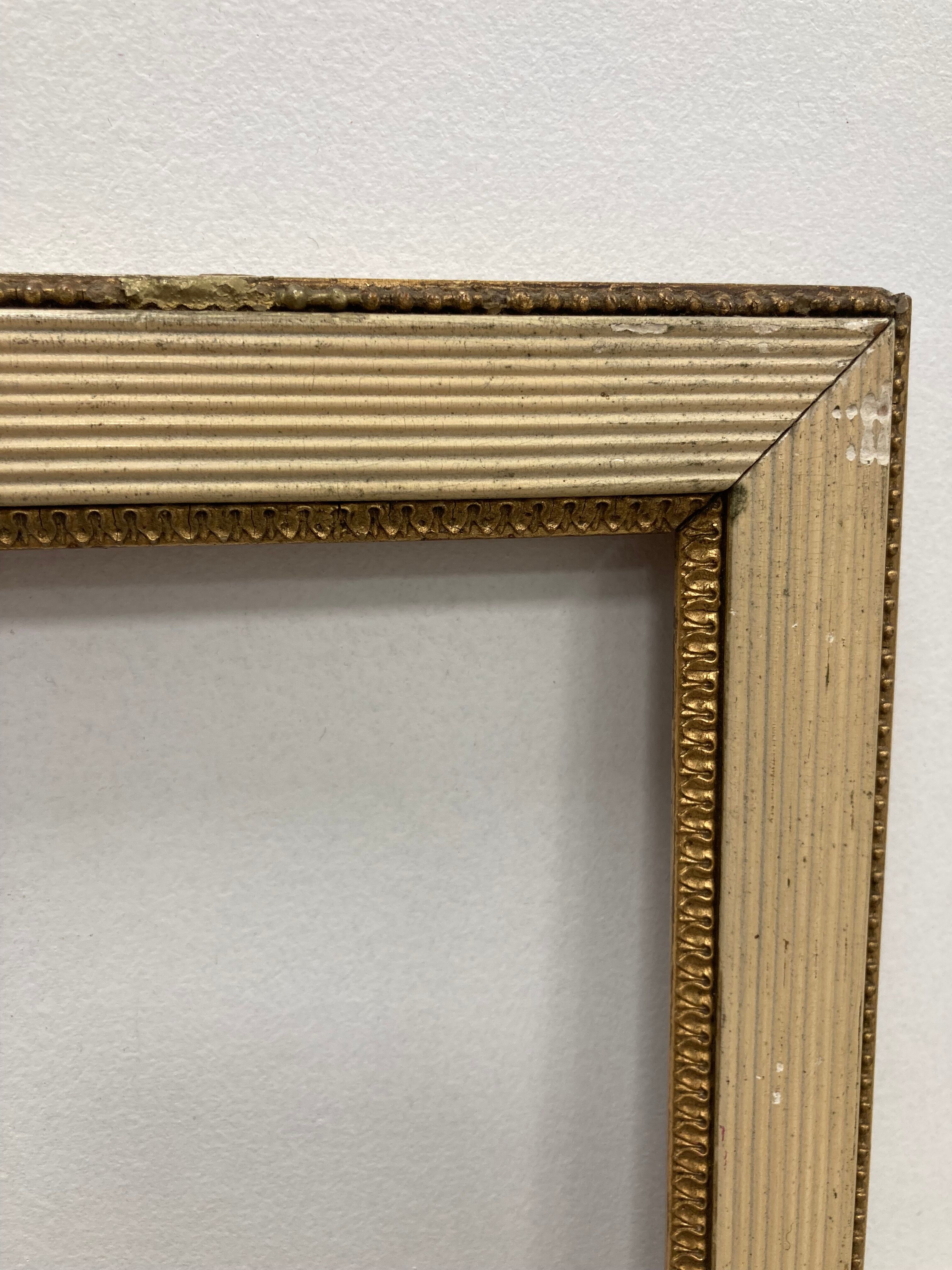 Vintage cream and gold frame