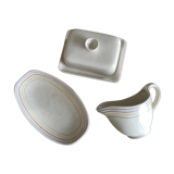 Butter ravier set and vintage longchamp pottery