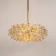 Dazzling chandelier, brass and crystal glass by Kinkeldey, Germany, 1970s.