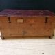 Large vintage chest old wooden trunk