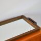 Large wooden mirror tray, turned wooden handles, 1940