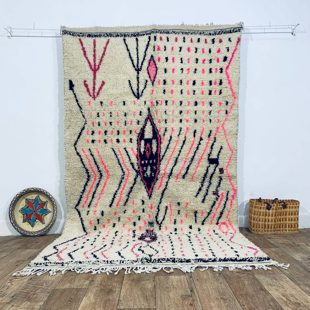 Handmade Moroccan Berber rug 255 X 146 CM