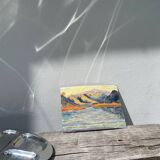 Old landscape painted with a knife