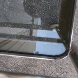 Paire de tables d'appoint design mm en chrome et verre