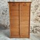 Antique filing cabinet with curtains – 1920s/30s – Beech