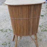 Sixties rattan bar and stool.