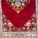 Vintage Turkish silk carpet handmade 74x146 cm