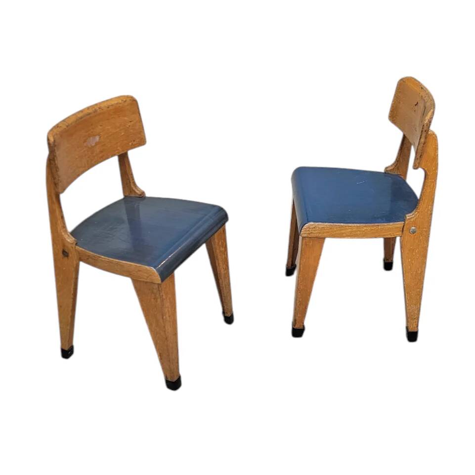 2 x kids chair 1950s, original design Zabo kids chair