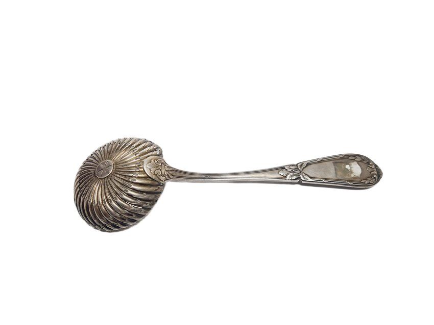 Biedermeier marinated tomato spoon, France, 1900s