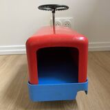 Kiddicraft vintage red blue and yellow children's carrier truck