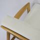 Original restored two-seater Sofa, cream, teak, 1960s