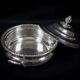 Silver-plated vegetable dish with matching tray – stamped
