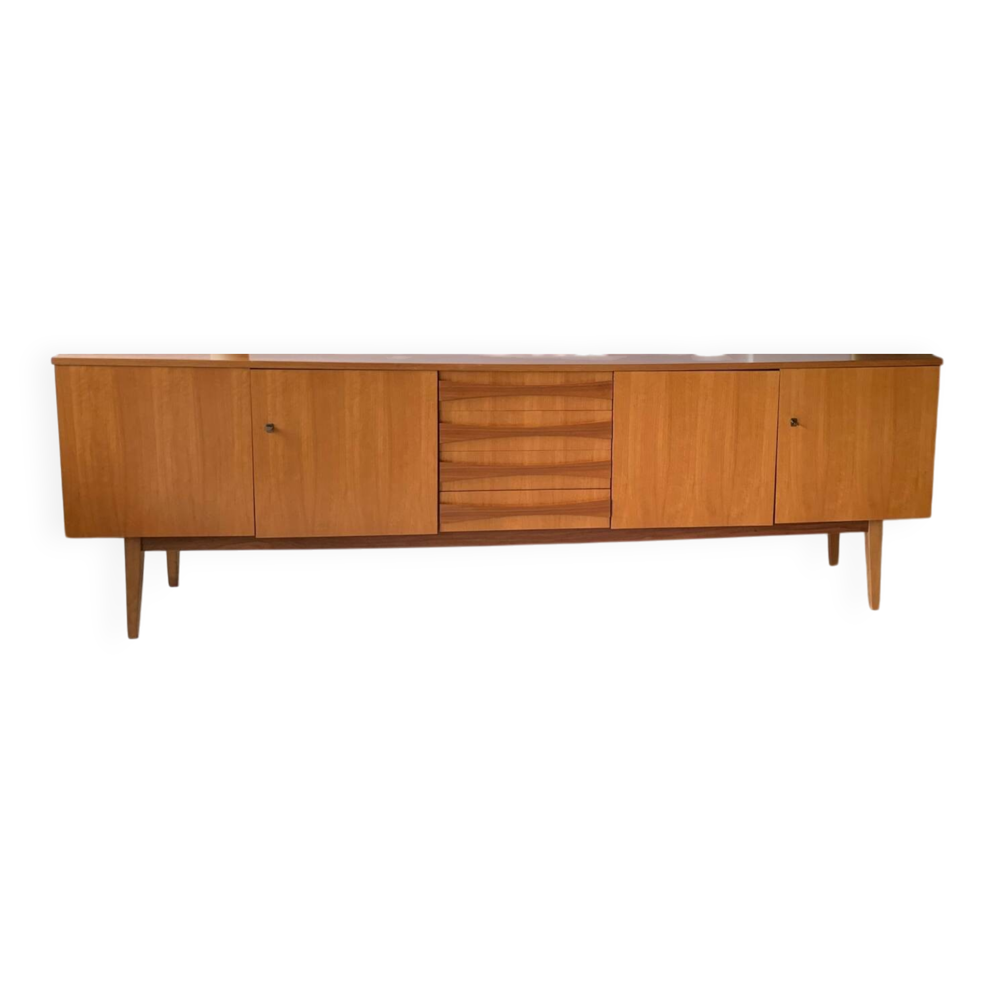 Vintage Scandinavian sideboard in blonde teak