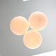 Mid-Century Italian Brass & Opaline Cluster of Lamps