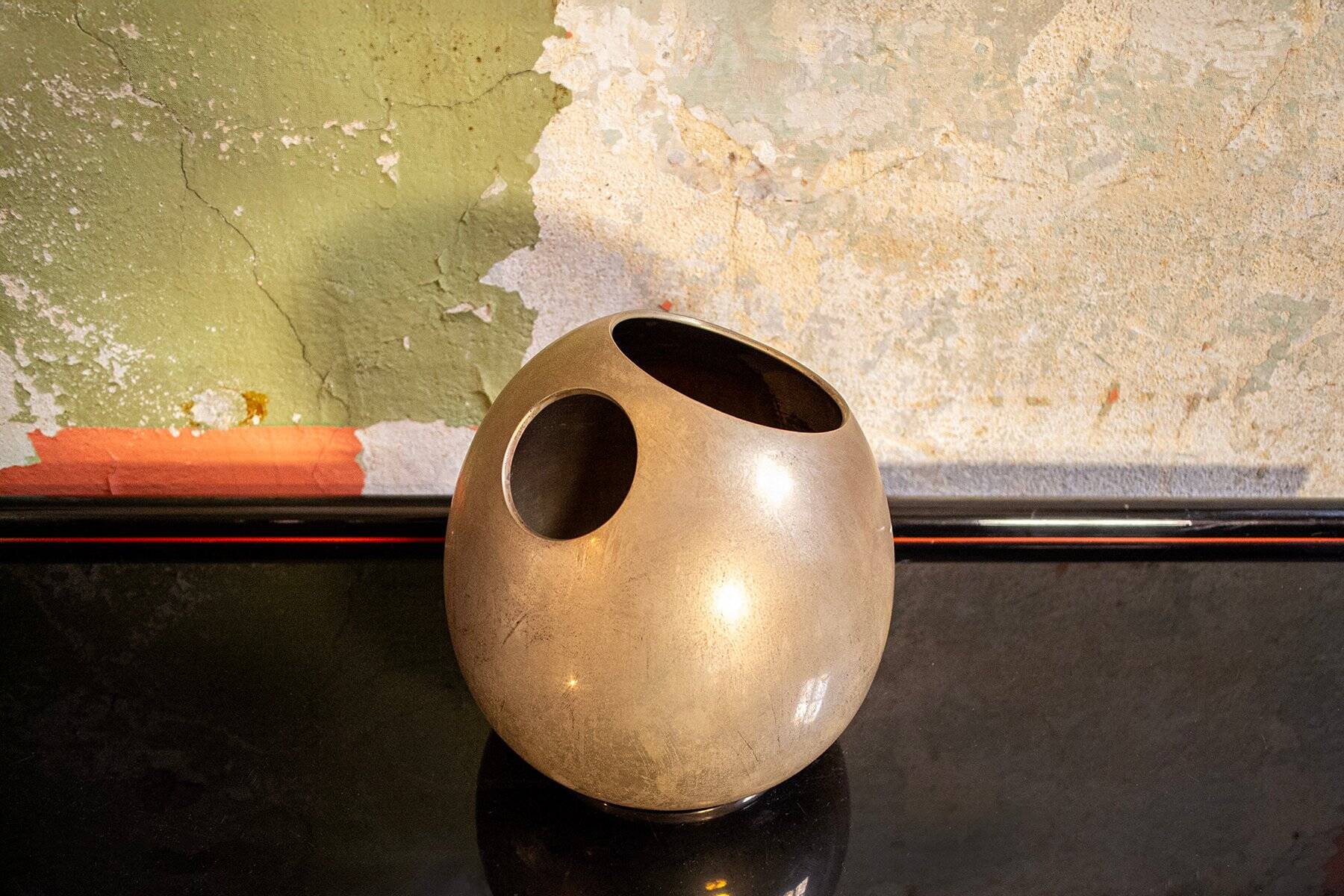 Spatialist silver vase, Italy, 1960s