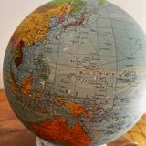 Old luminous earth globe