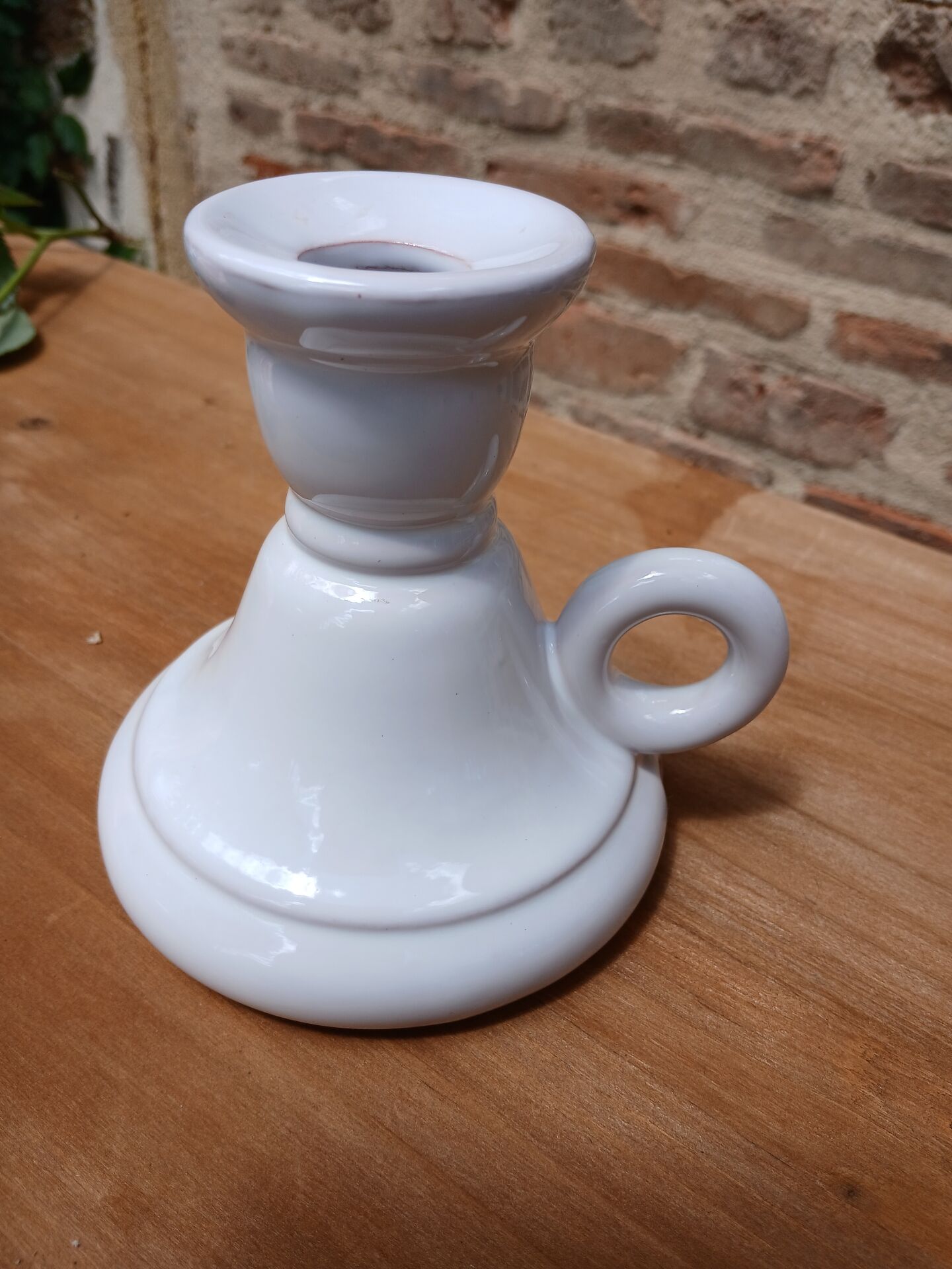 2 handmade ceramic candle holders